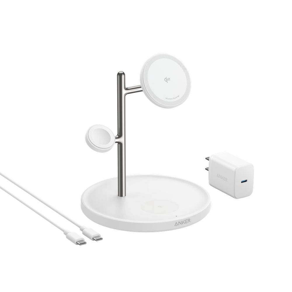 Blanche Anker MagGo Wireless Charging Station (3-in-1 Stand) - WNK-8594230