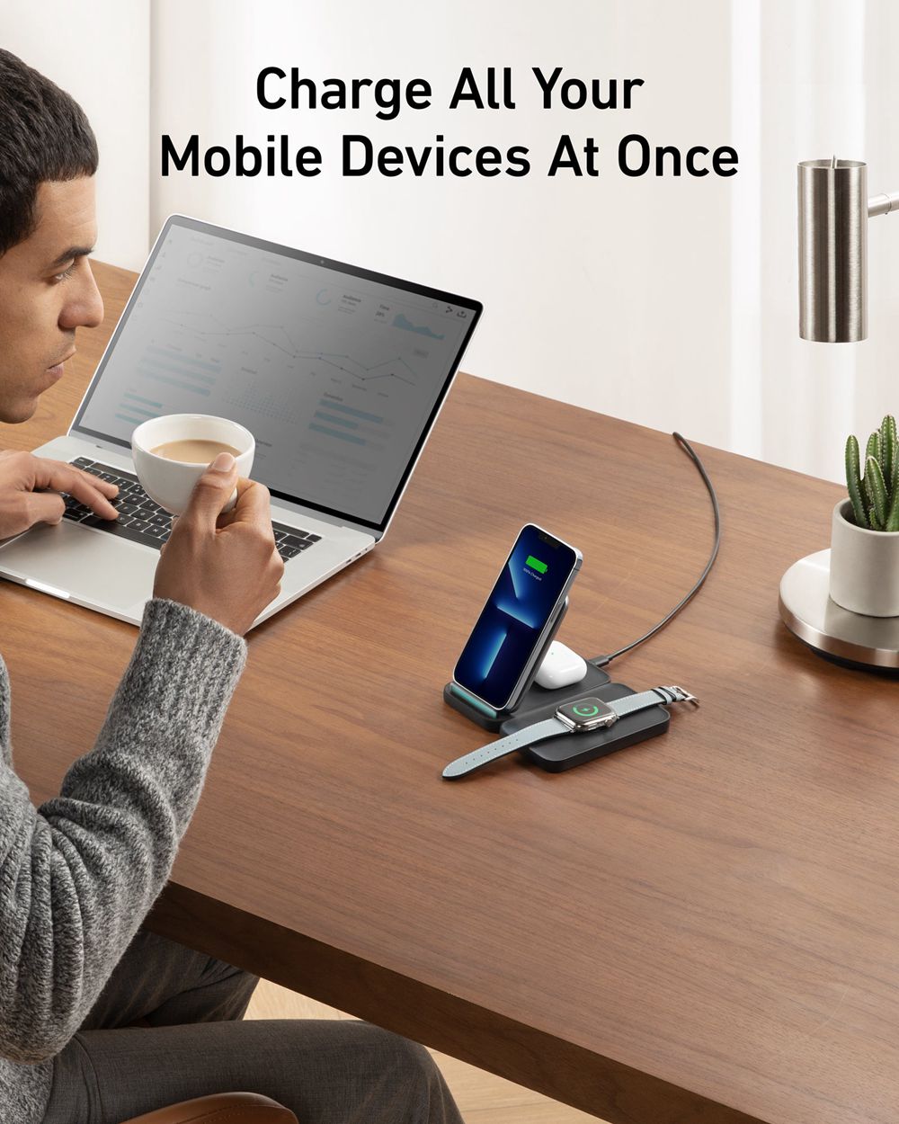 Noir Anker 533 Wireless Charger (3-in-1 Stand) - MRA-0029448