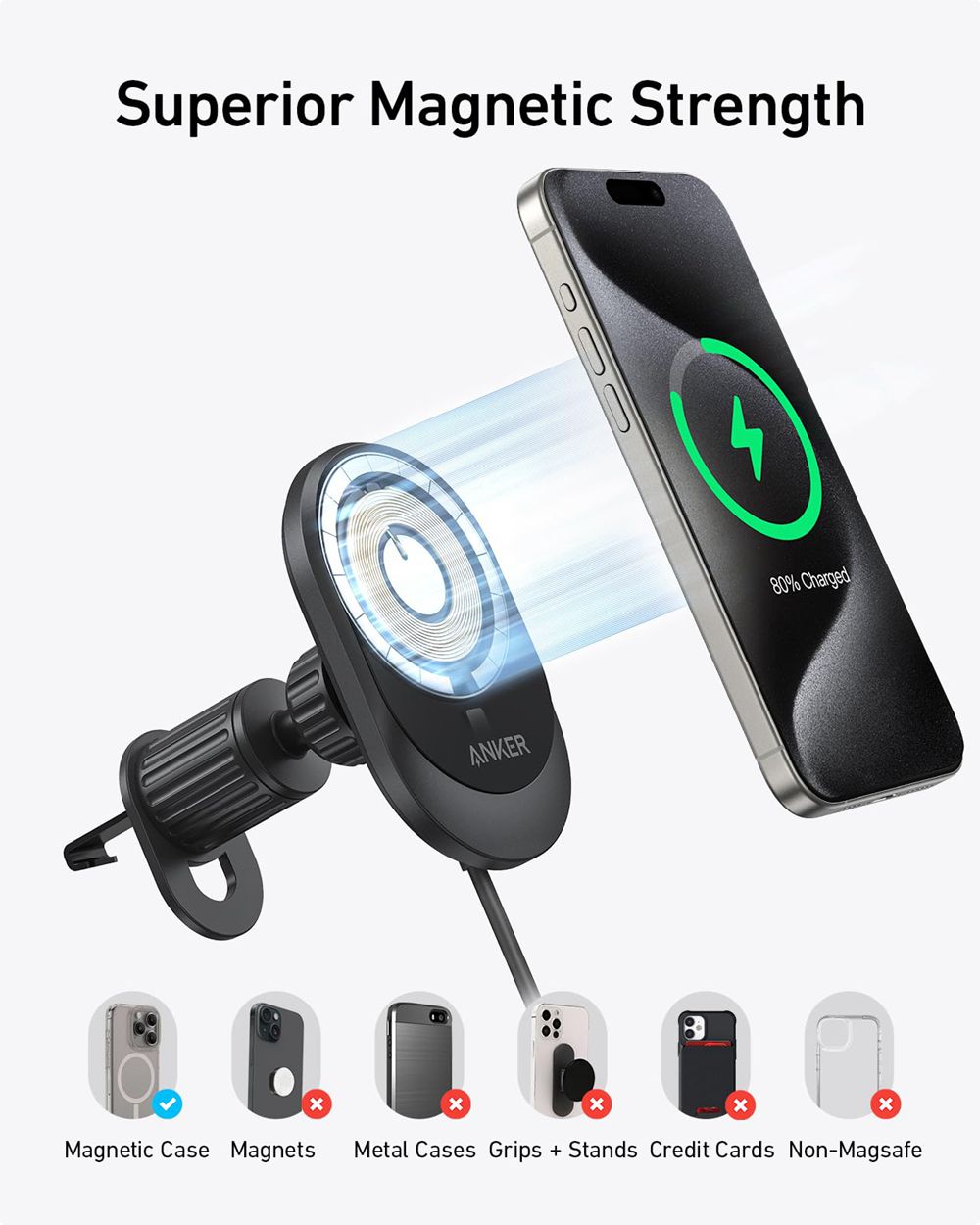 Noir Anker 335 Wireless Charger (3-in-1 Station) - CCR-2368220