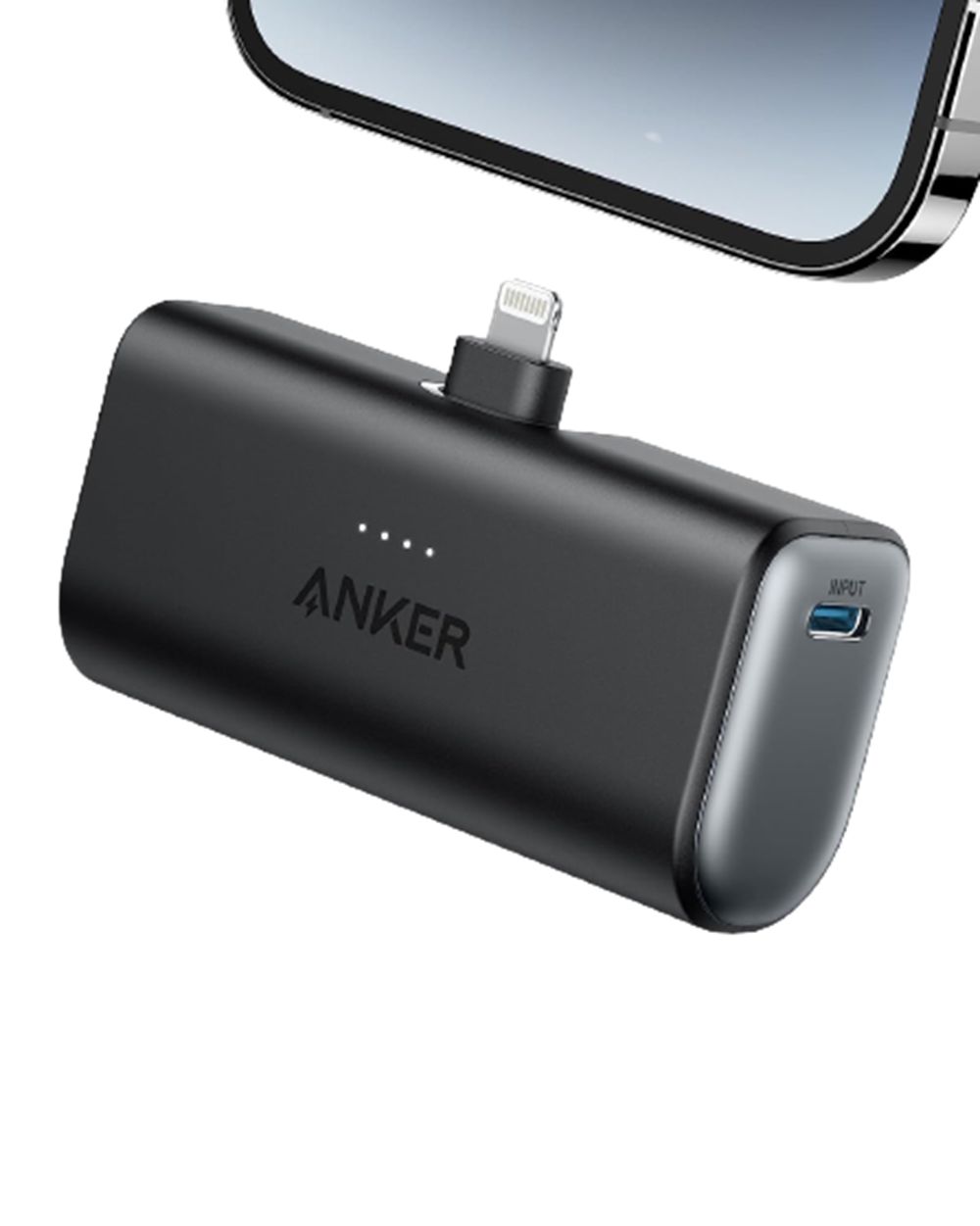 Noir Anker Nano Power Bank (12W Built-In Lightning Connector) - TLI-3681680