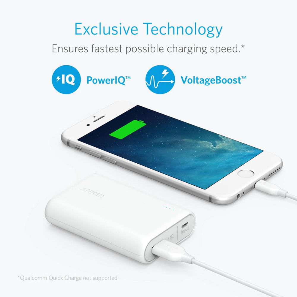 Blanche Anker Nano Power Bank (30W Built-In USB-C Cable) - VHK-2322185