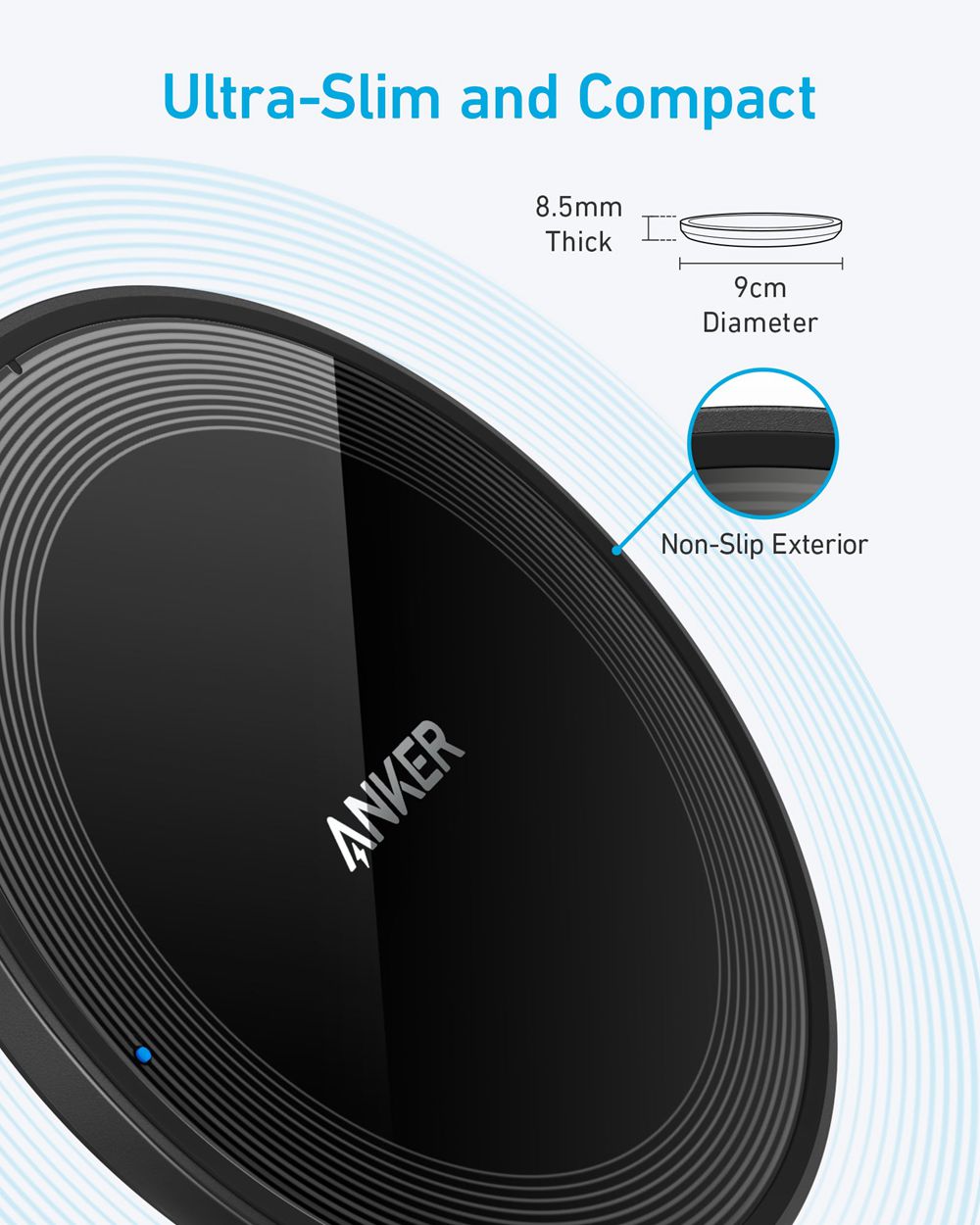 Noir Anker 315 Wireless Charger (Pad) - NSG-8364792