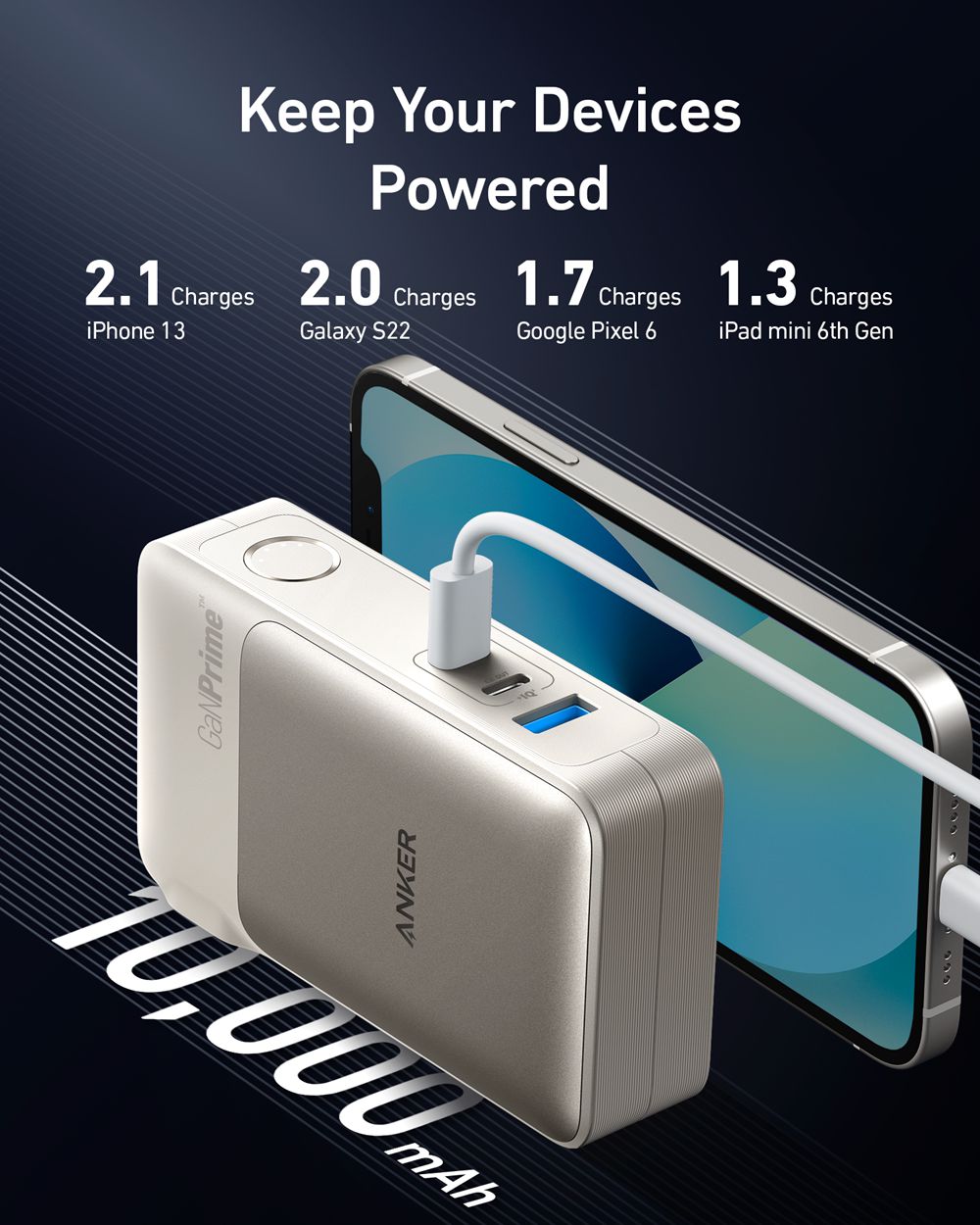 Champagne Anker 733 Power Bank (GaNPrime PowerCore 65W) - IUT-3267851