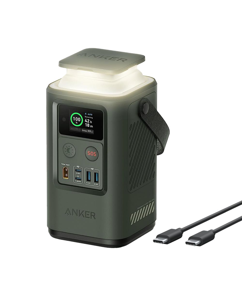 Vert Anker 548 Power Bank - The Ultimate Camping Power Bank with USB-C and 60000mAh Capacity - CES-8600455