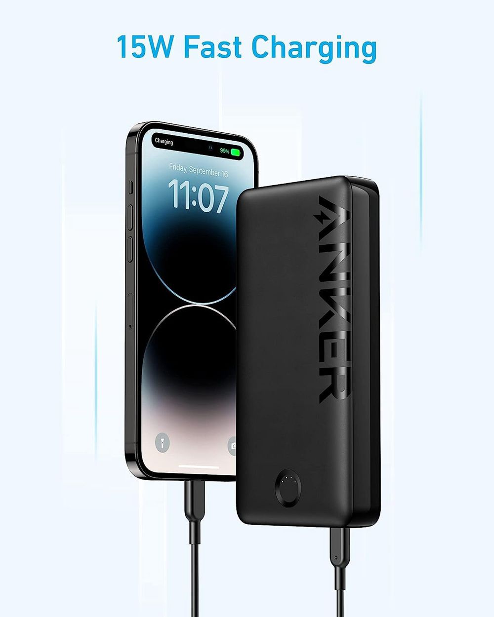 Noir Anker 325 Power Bank (PowerCore 20K II) - EIY-7353185