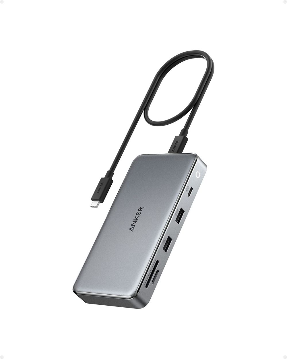 Argent Anker 563 USB-C Hub (10-in-1 Dual 4K HDMI For MacBook) - AIQ-2811557