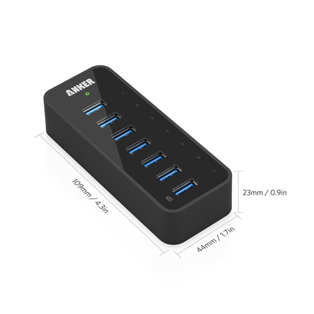 Noir Anker 7-Port USB 3.0 Hub - LPZ-0272237