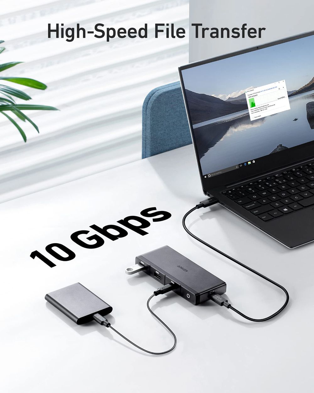 Noir Anker 556 USB-C Hub (8-in-1 USB4) - NJY-1536509