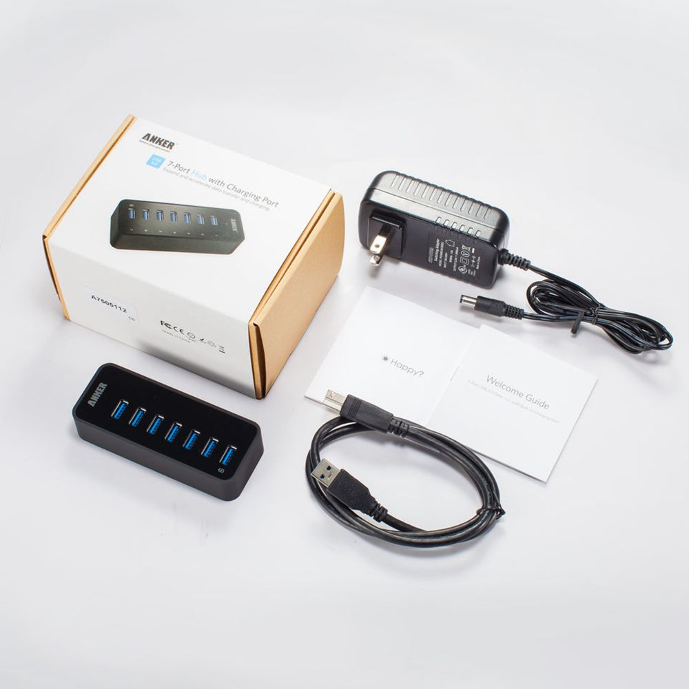 Noir Anker 7-Port USB 3.0 Hub - LPZ-0272237