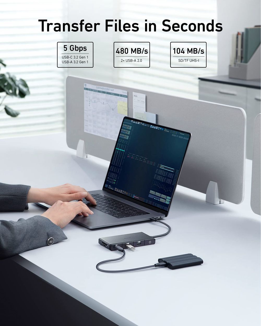 Noir Anker 552 USB-C Hub (9-in-1 4K HDMI) - ZPA-1422014