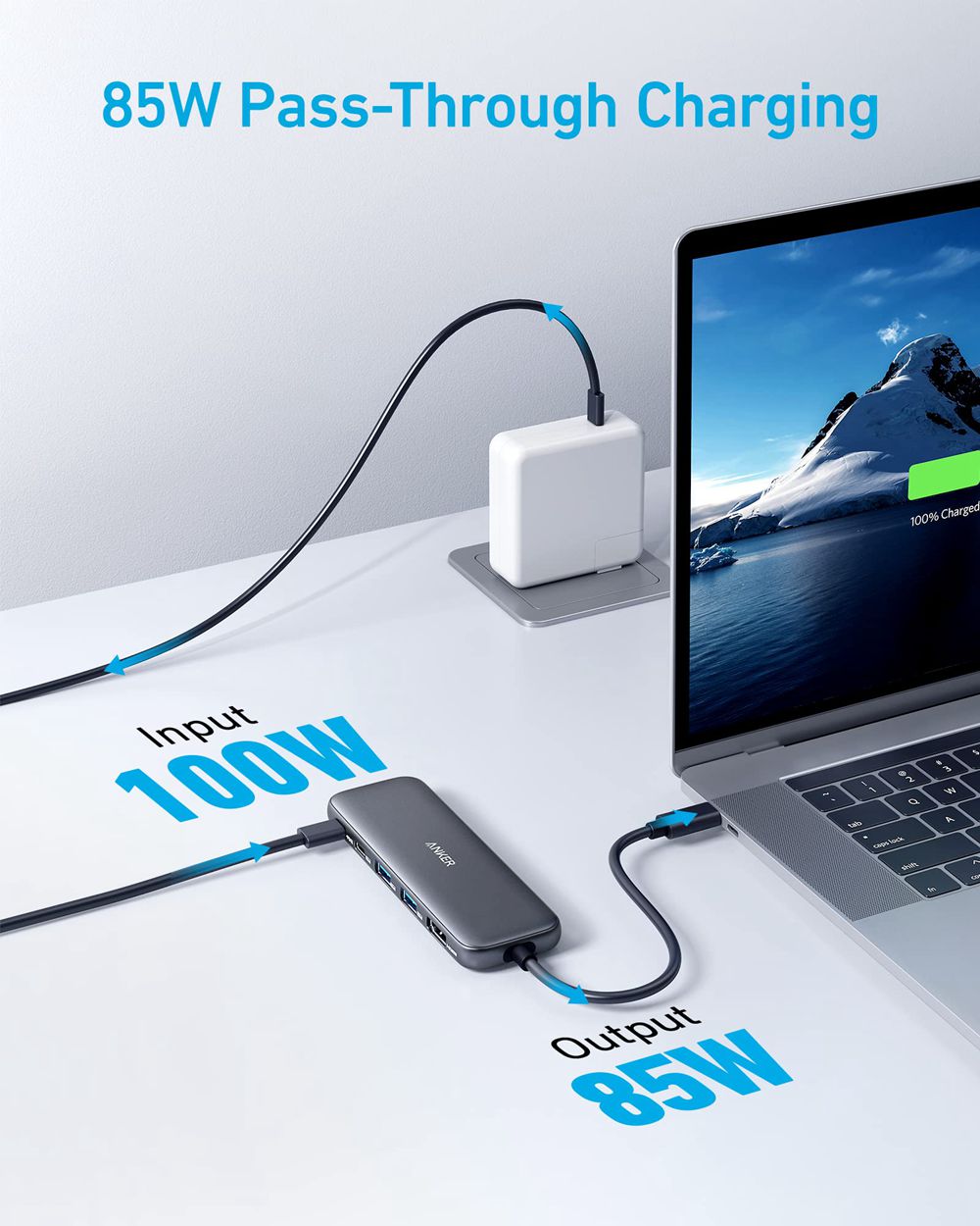 Noir Anker 332 USB-C Hub (5-in-1) - FTH-7408058