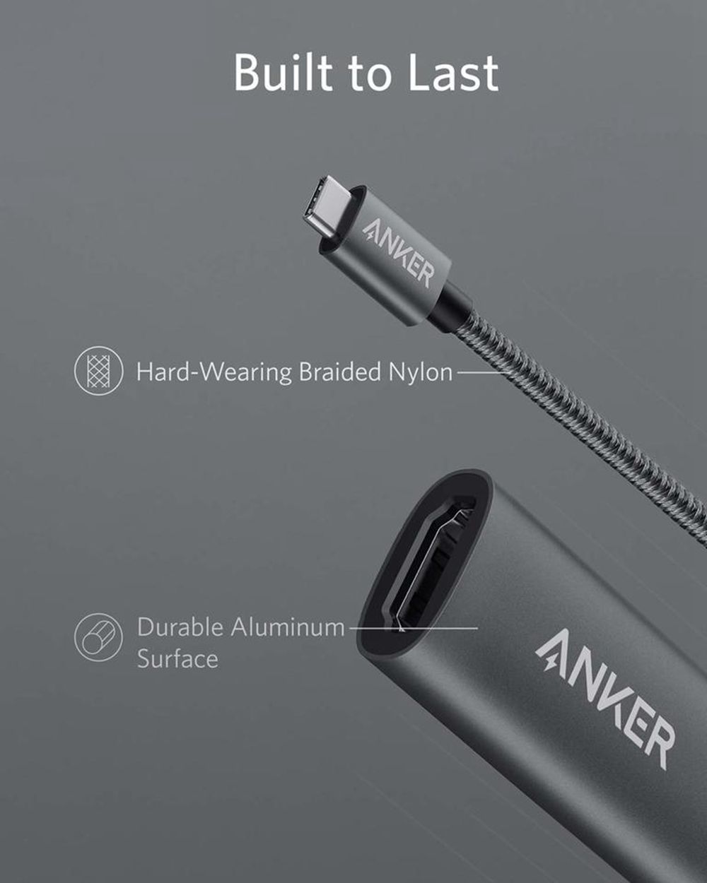 Noir Anker 310 USB-C Adapter (4K HDMI) - OJC-8031737