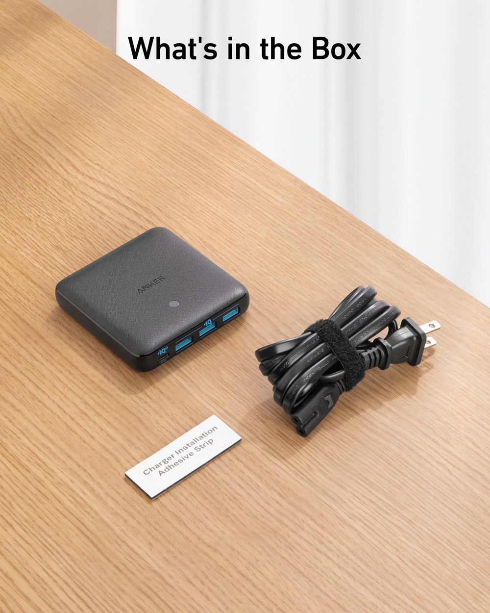 Noir Anker 543 Charger (65W) - XHY-9152132