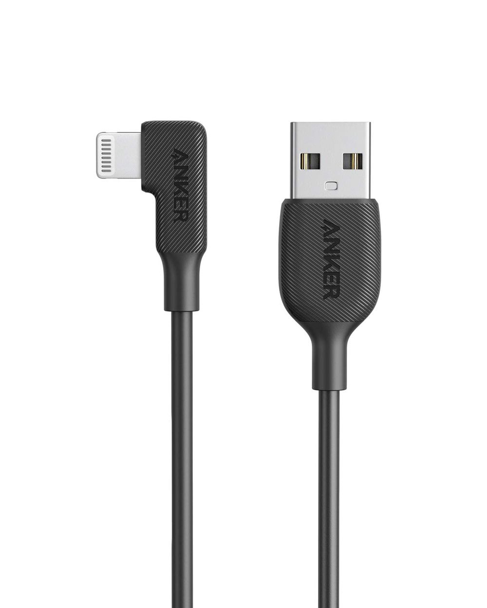 Noir Anker USB-A to 90 Degree Lightning Cable (3 ft / 6 ft) - MNG-4259597