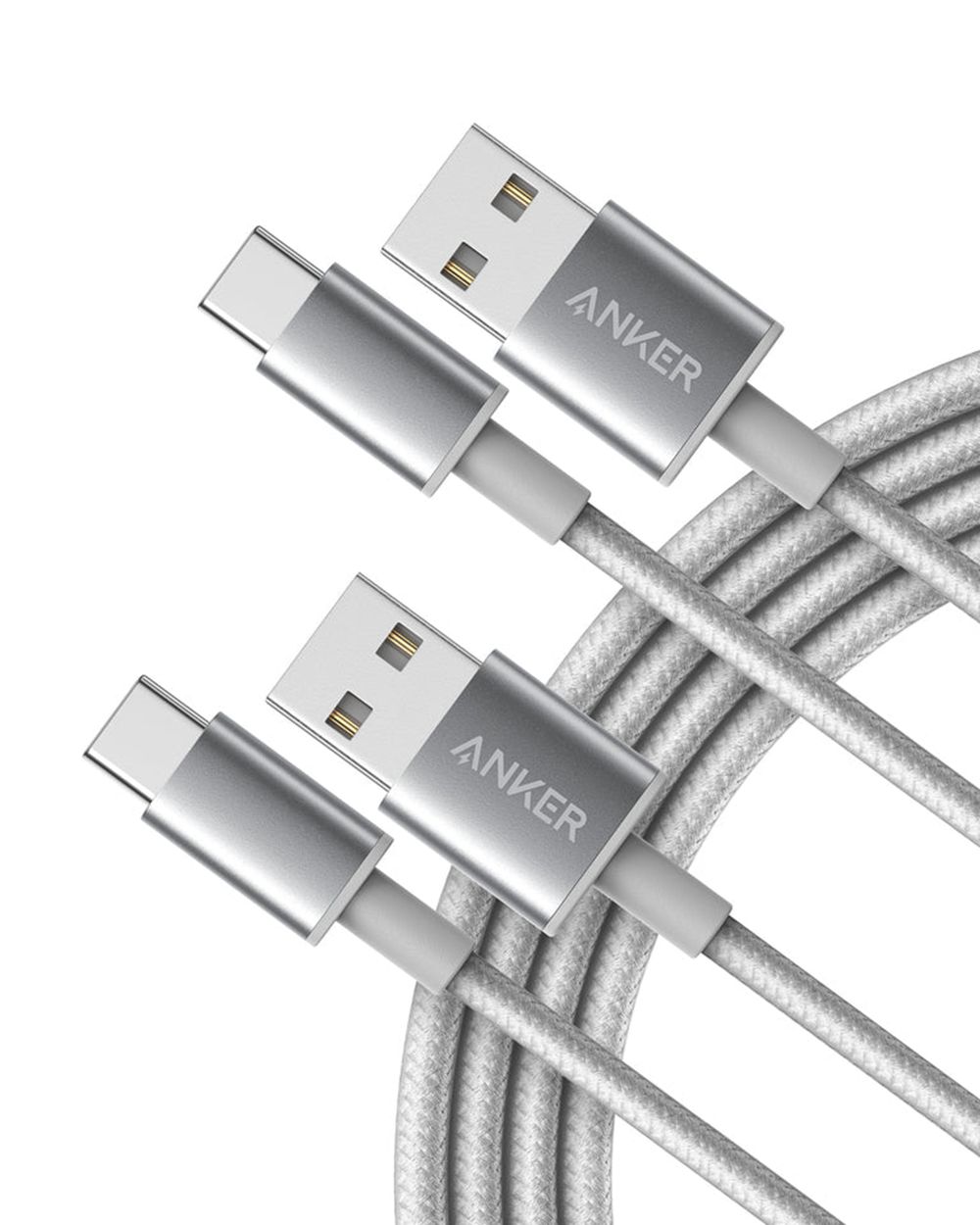 Argent Anker Premium Nylon USB-C to USB-A Cable (2-Pack) - NFC-0437612