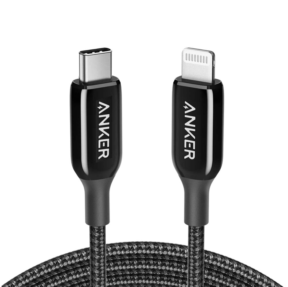 Noir Anker 762 USB-C to Lightning Cable (3 ft / 6 ft Nylon) - ZBI-3786636