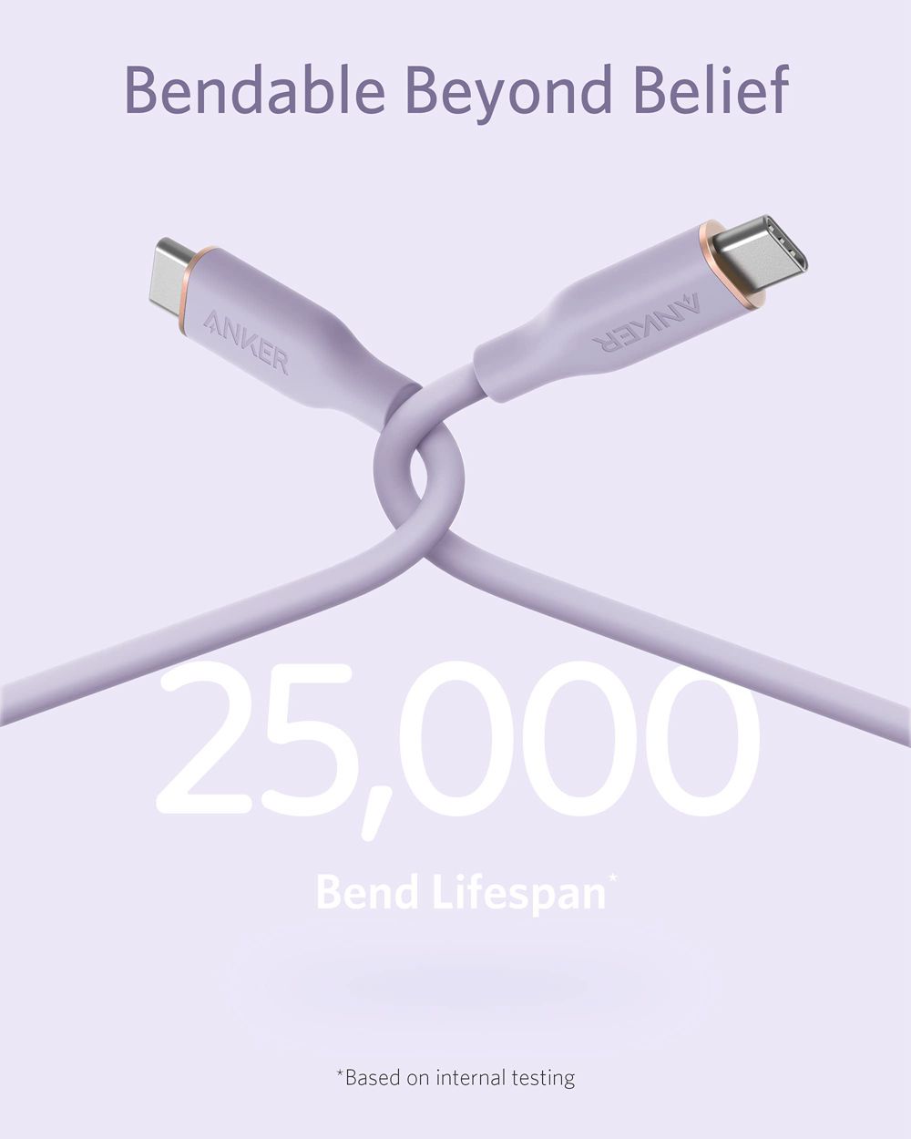 Violette Anker 643 USB-C to USB-C Cable (Flow Silicone) - NFF-9719277