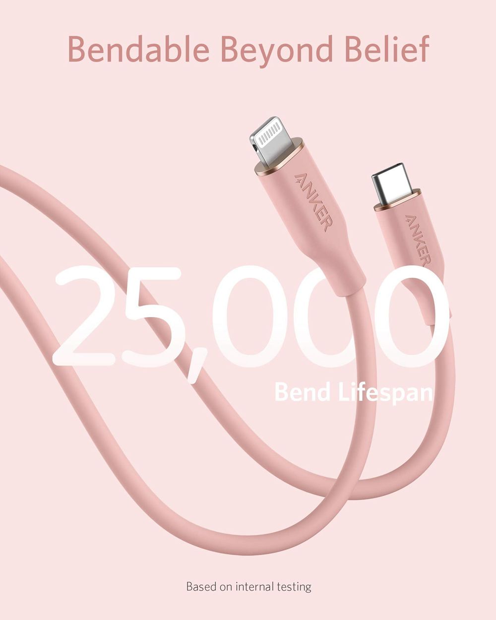 Rose Anker 641 USB-C to Lightning Cable (Flow Silicone) - OKR-0284752