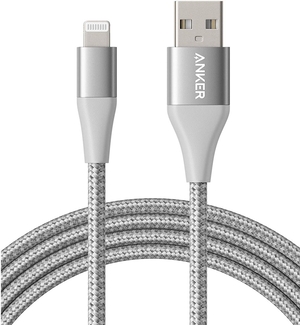 Argent Anker 551 USB-A to Lightning Cable (1 ft / 3 ft / 6 ft / 10 ft) - ZHJ-3039977