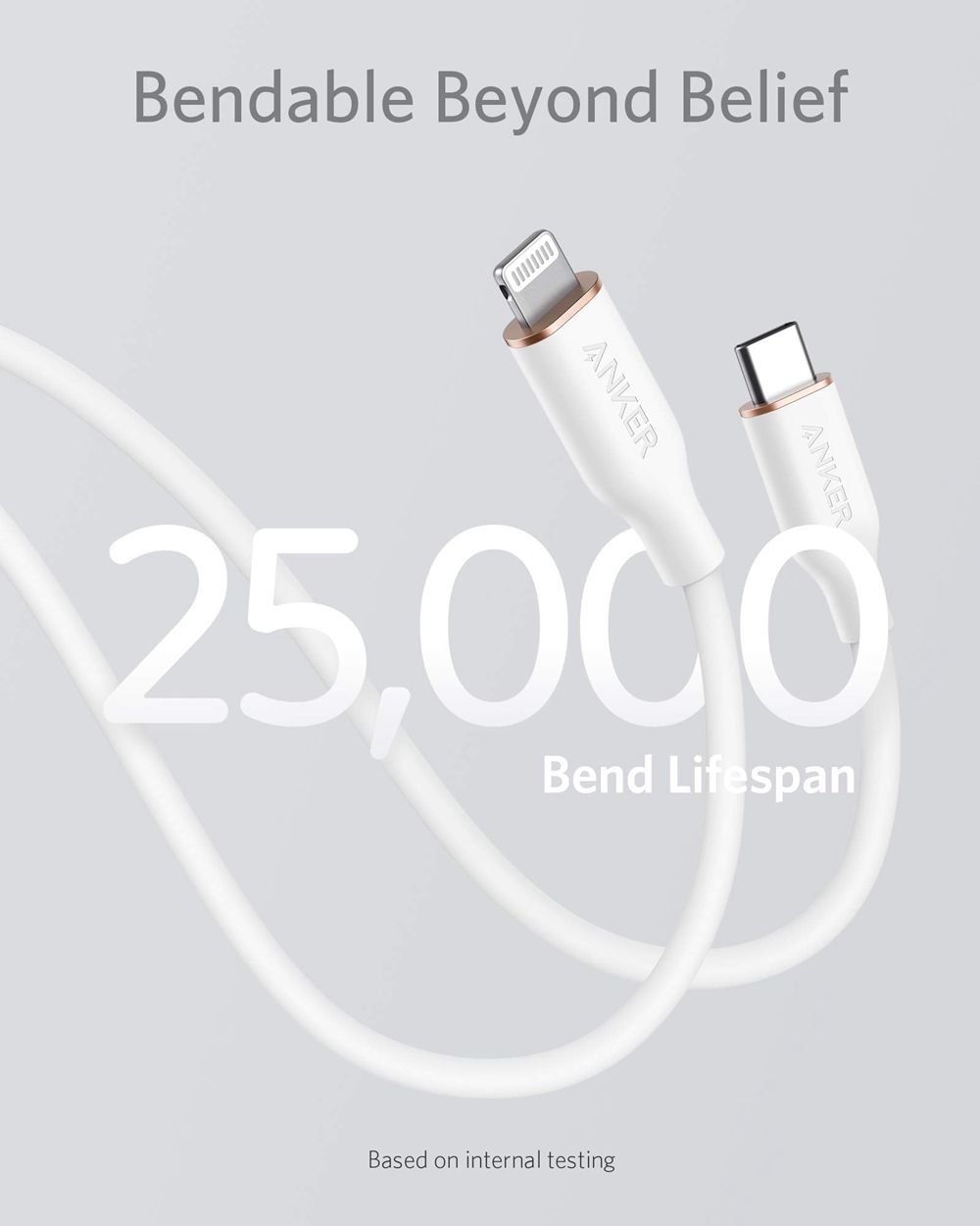 Blanche Anker 641 USB-C to Lightning Cable (Flow Silicone) - MLQ-5061444