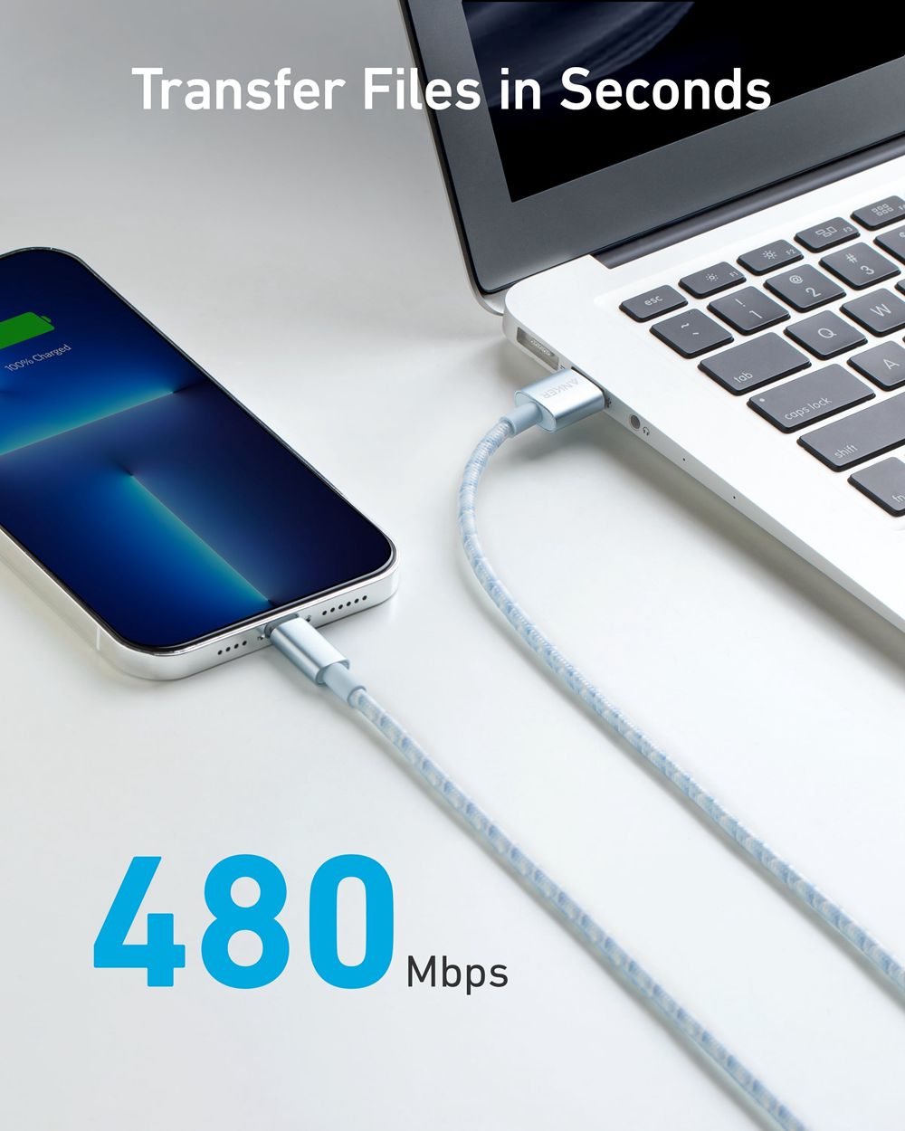 Bleu Anker 331 USB-A to Lightning Cable (Nylon) - LEN-7913912