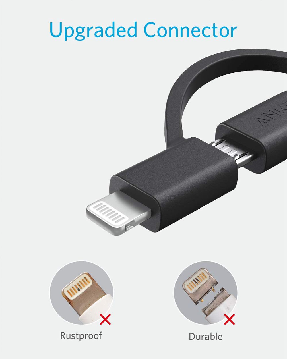 Noir Anker 321 USB-A to Lightning Cable (3 ft 3-in-1) - DLR-1761565