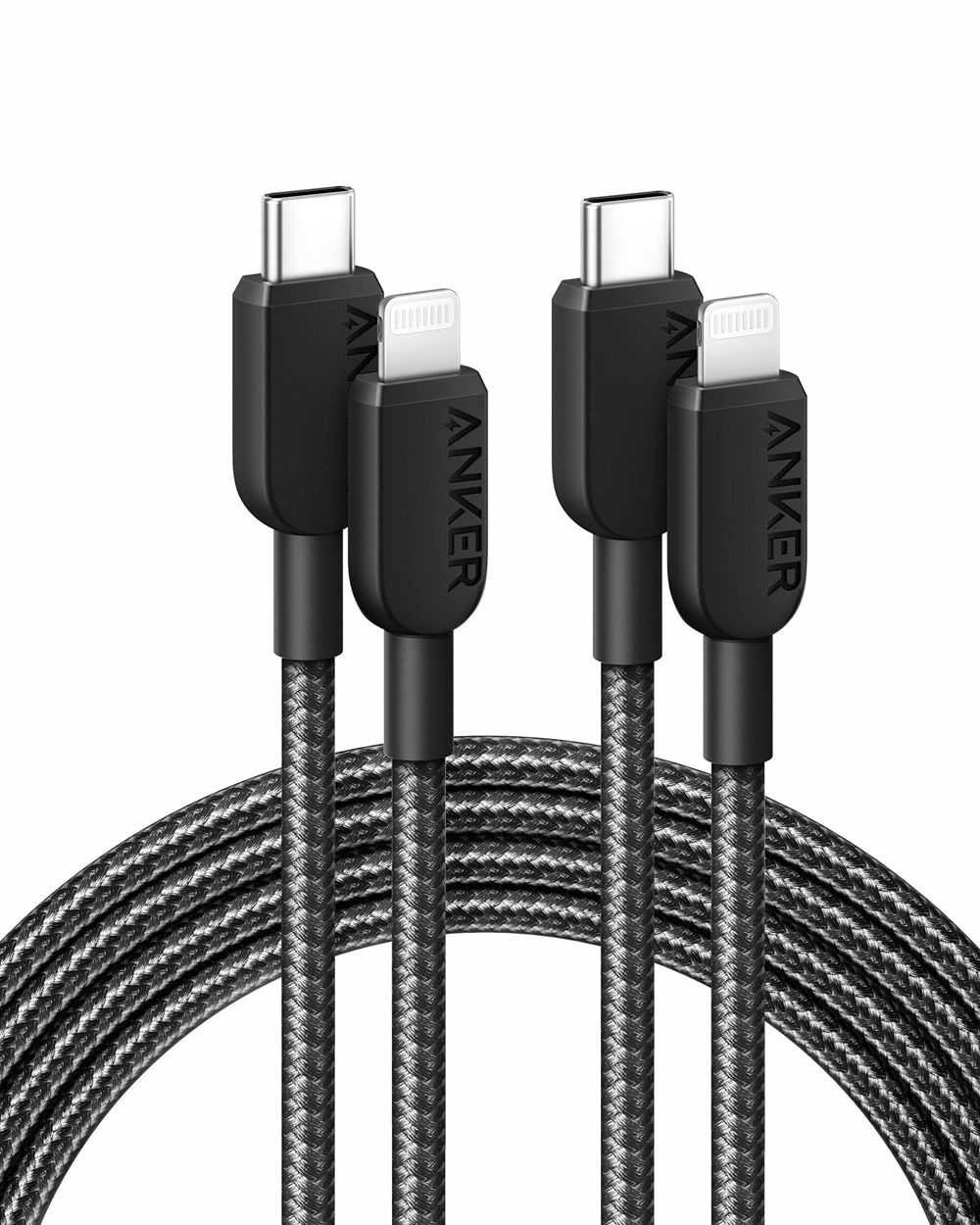 Noir Anker 310 USB-C to Lightning Cable (6 ft/2 pack) - MGG-2909299