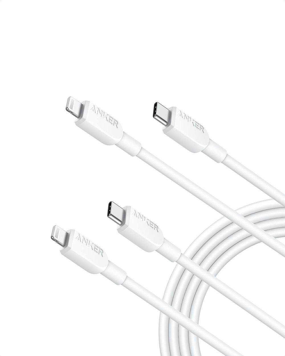 Blanche Anker 310 USB C to Lightning Cable (6 ft 2pack) - YCN-5934136