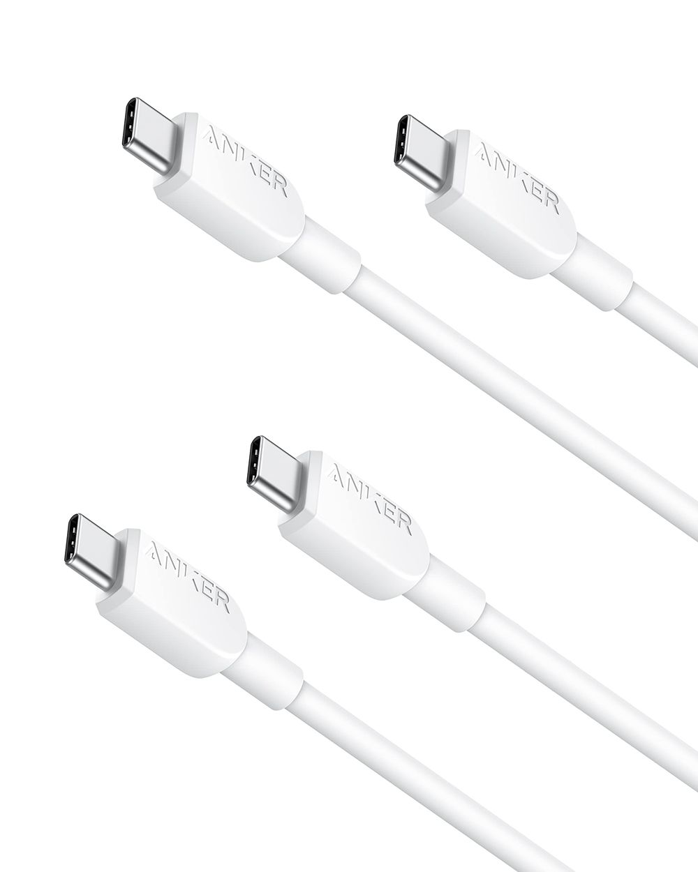 Blanche Anker 310 USB-C to USB-C Cable (6 ft/2 pack) - QSM-4394937