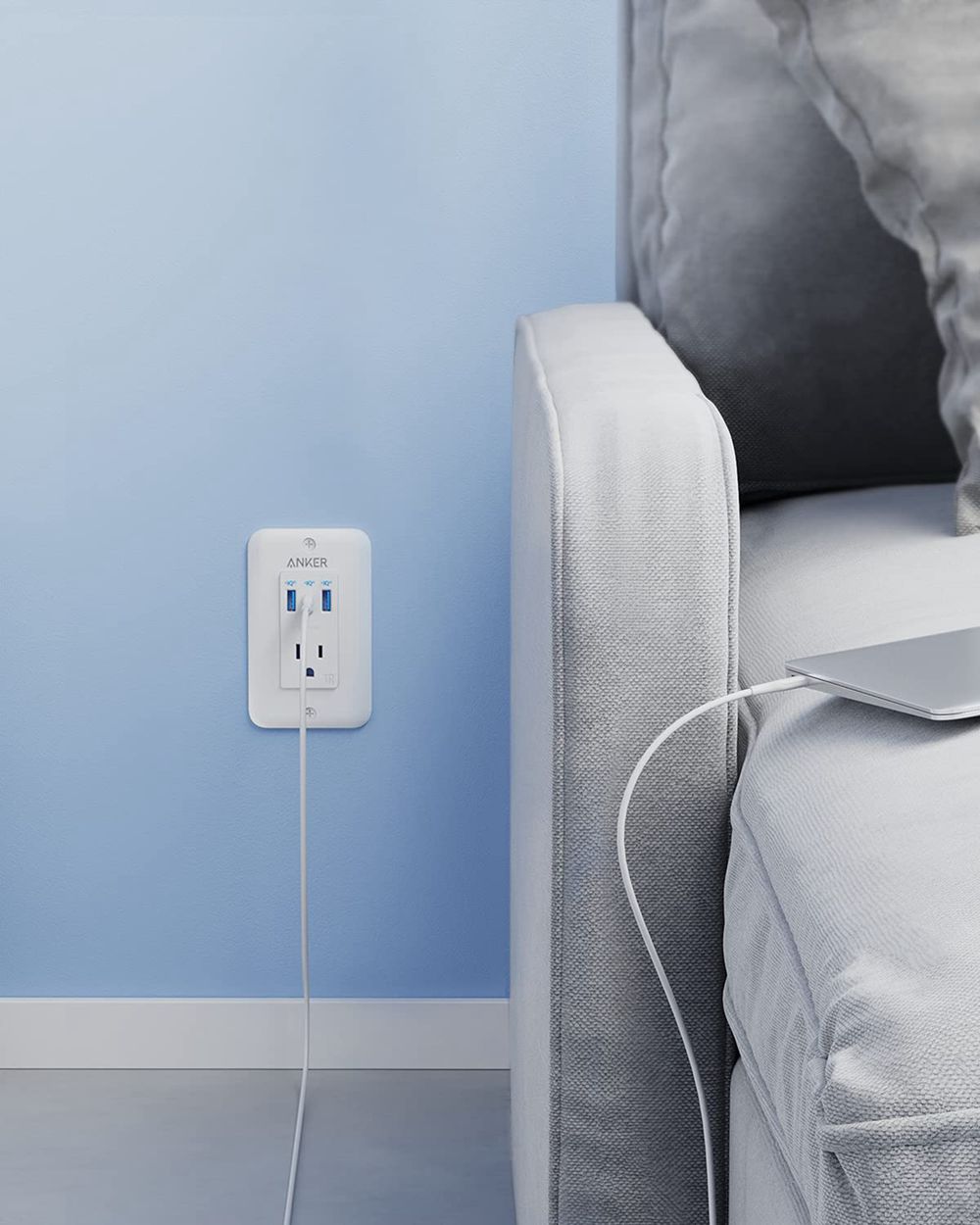 Blanche Anker PowerExtend USB-C Wall Outlet - DZB-1450292