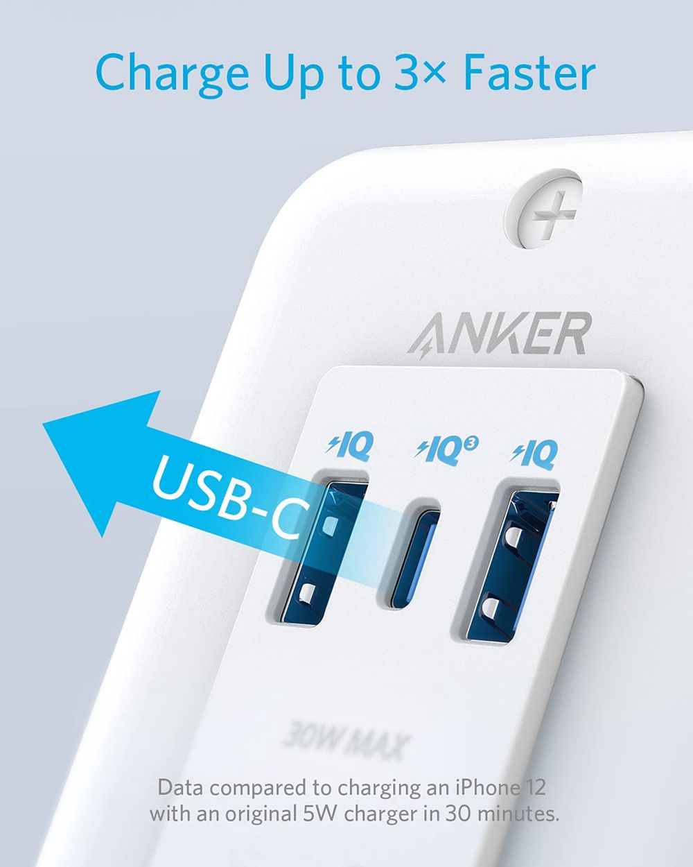 Blanche Anker PowerExtend USB-C Wall Outlet - DZB-1450292