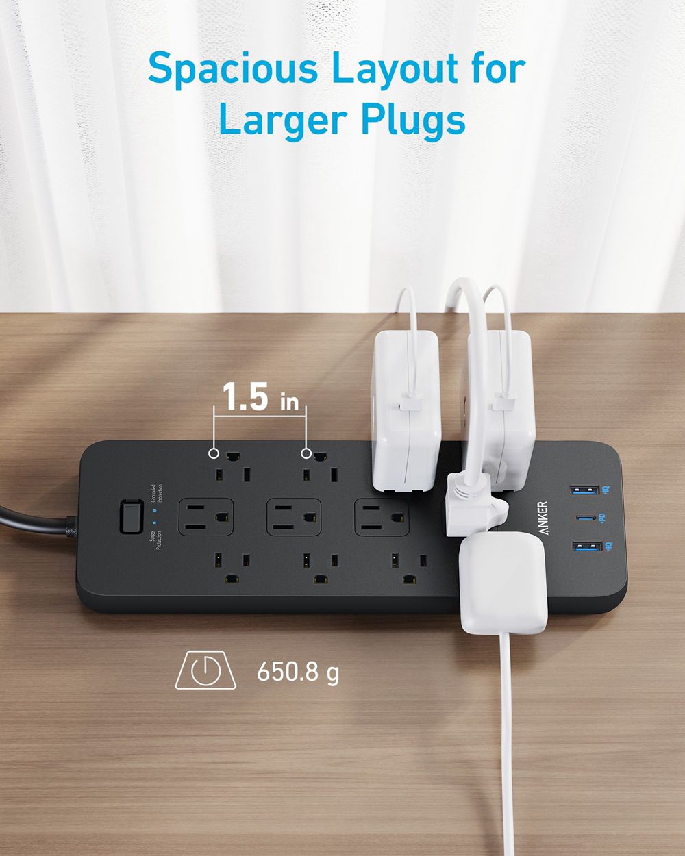 Noir Anker 351 Power Strip - YDF-7978691