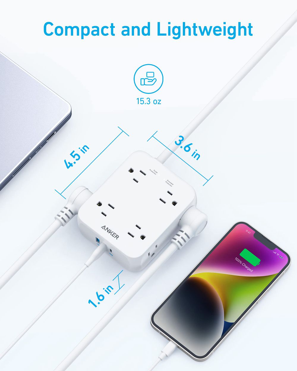 Blanche Anker 341 USB Power Strip - ZFF-6480389