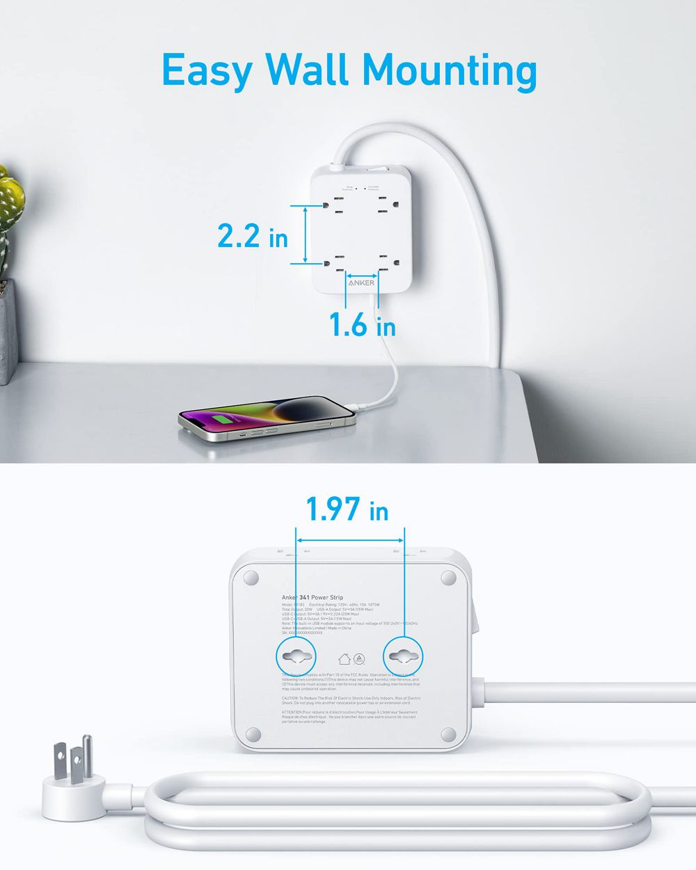 Blanche Anker 341 USB Power Strip - ZFF-6480389