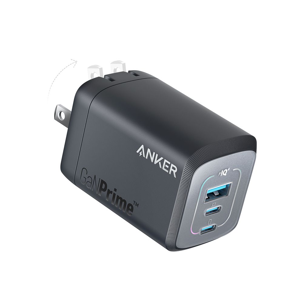 Noir Anker Prime 100W GaN Wall Charger (3 Ports) - ZQY-4628194