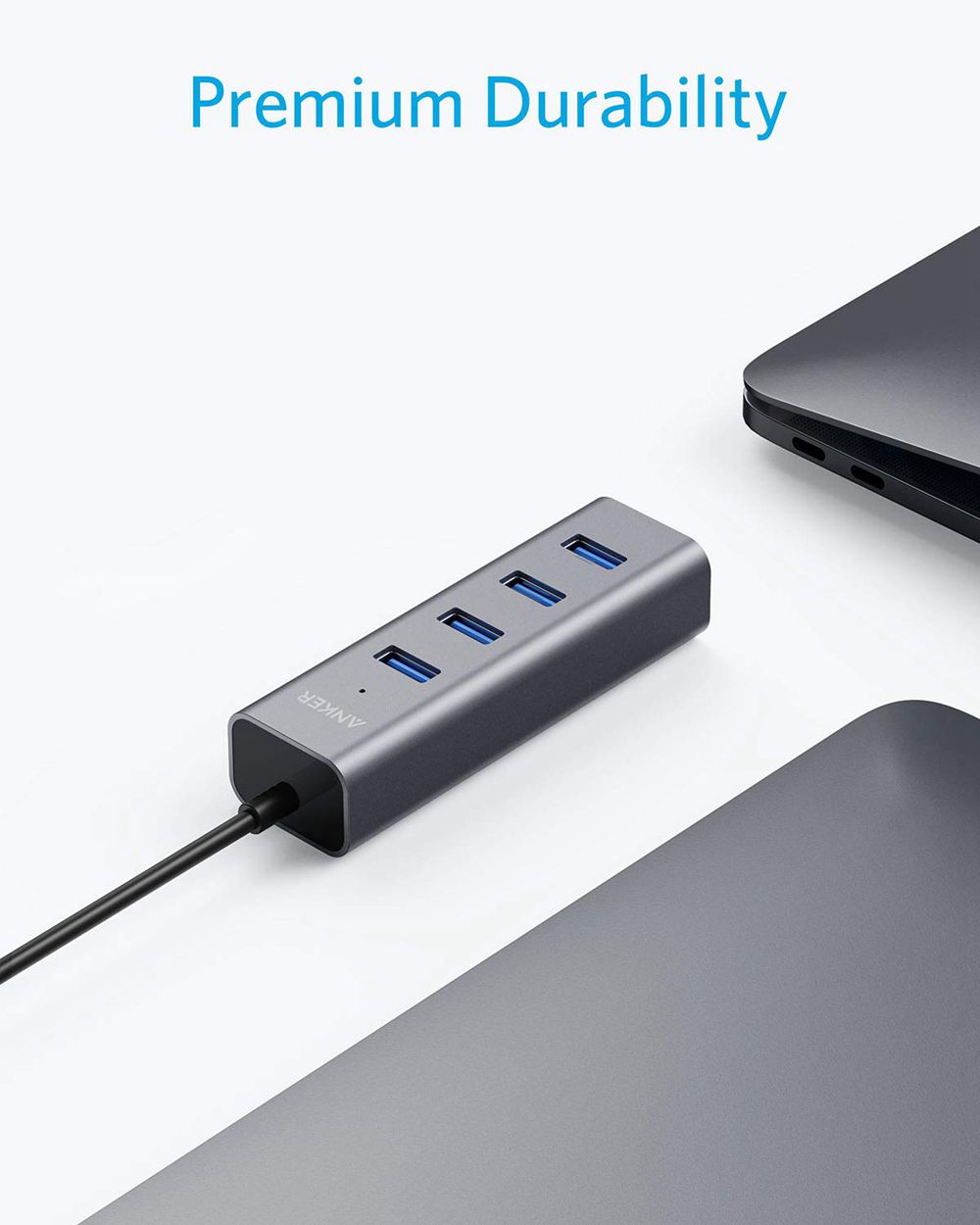 Noir Anker USB-C to 4-Port USB 3.0 Hub - FWB-9376639