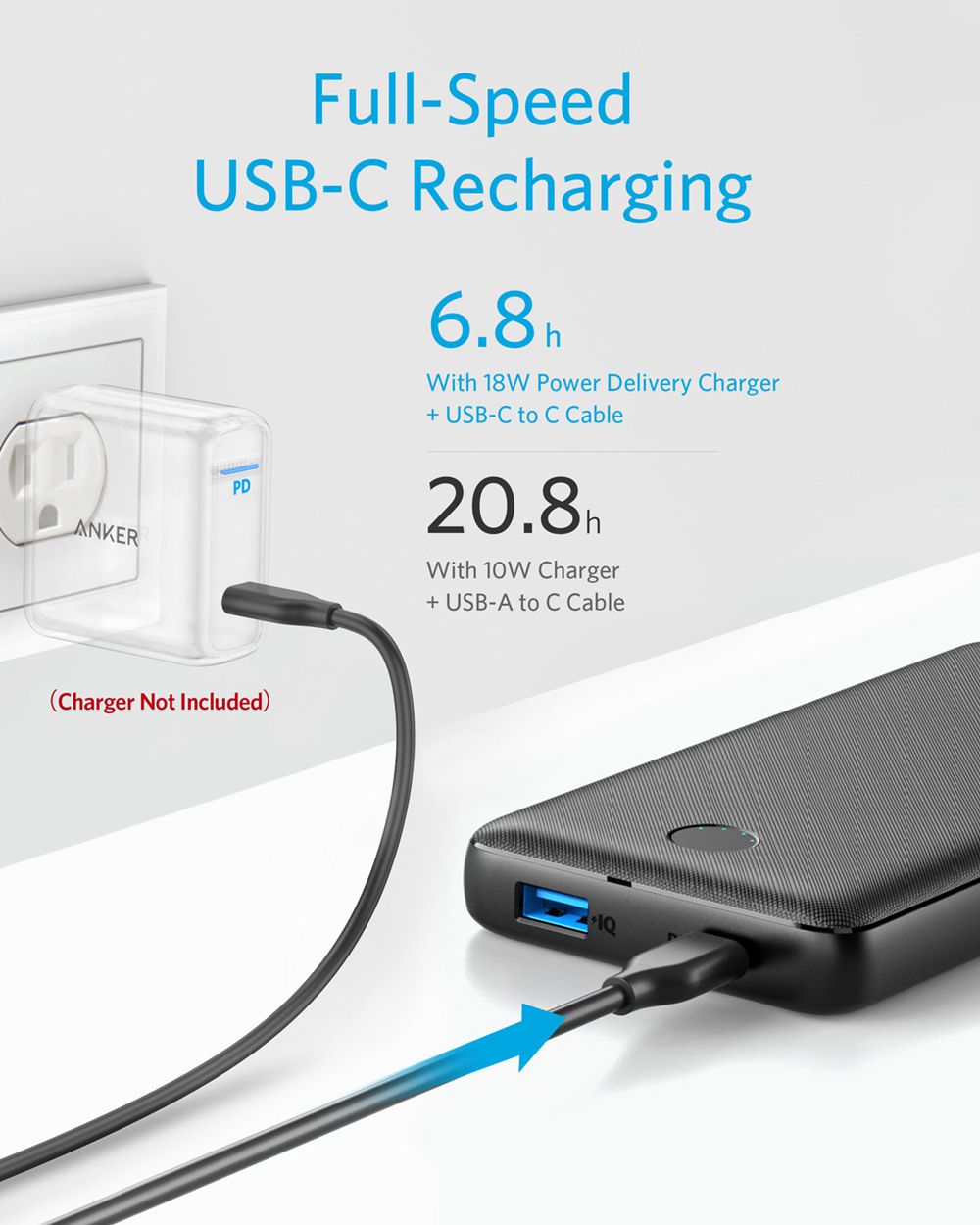 Noir Anker 525 Power Bank (PowerCore 20K) - YFW-4502191