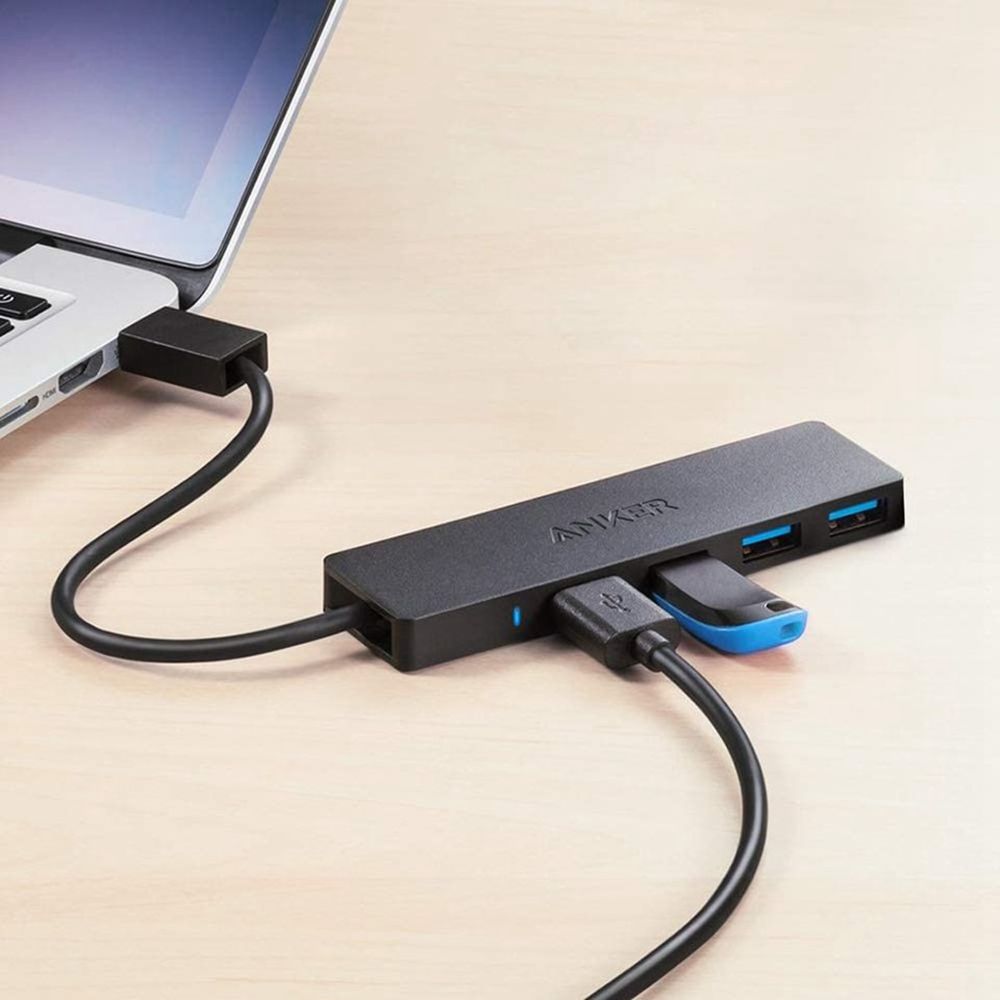 Noir Anker Ultra Slim 4-Port USB 3.0 Data Hub - BYO-8278427